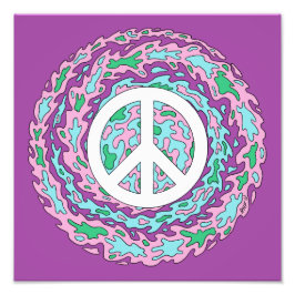 Psychedelic Peace Foto Afdruk