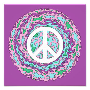 Psychedelic Peace Foto Afdruk