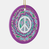 Psychedelic Peace Keramisch Ornament (Rechts)