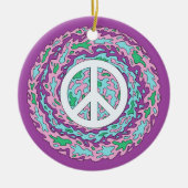 Psychedelic Peace Keramisch Ornament (Voorkant)