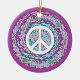 Psychedelic Peace Keramisch Ornament