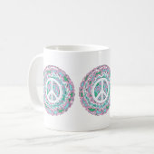 Psychedelic Peace Koffiemok (Voorkant links)