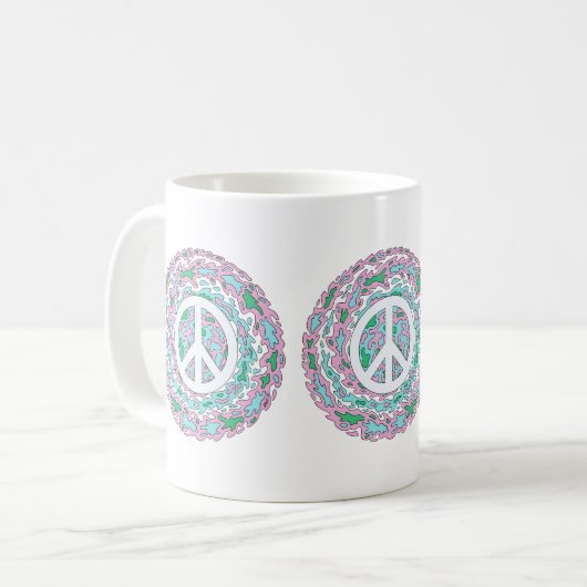 Psychedelic Peace Koffiemok (Voorkant links)