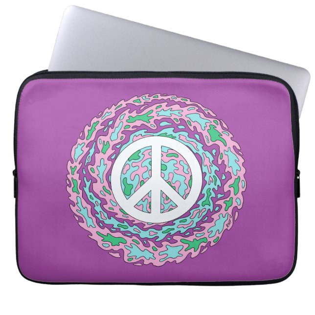 Psychedelic Peace Laptop Sleeve (Voorkant)