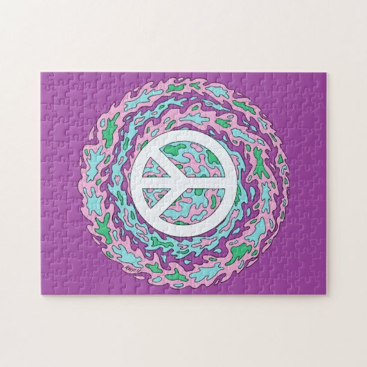Psychedelic Peace Legpuzzel (Horizontaal)