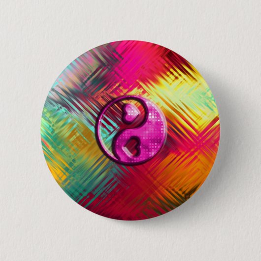 Psychedelic Peace Love Design Ronde Button 5,7 Cm (Voorkant)