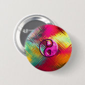 Psychedelic Peace Love Design Ronde Button 5,7 Cm (Voorkant /achterkant)