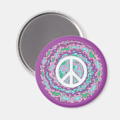 Psychedelic Peace Magneet (Voorkant / Achterkant)