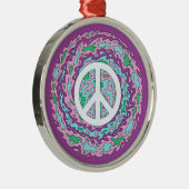 Psychedelic Peace Metalen Ornament (Rechts)