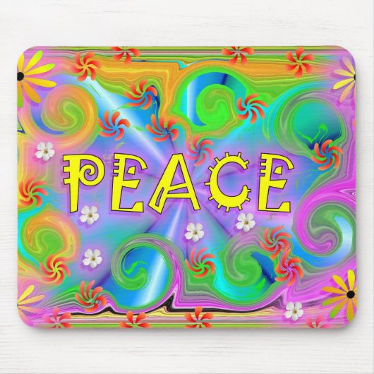 Psychedelic Peace Muismat (Voorkant)