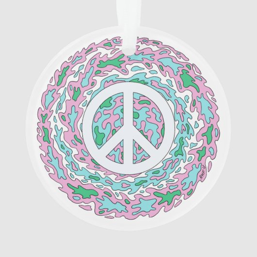Psychedelic Peace Ornament (achterkant)
