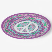 Psychedelic Peace Papieren Bordje (Gekanteld)