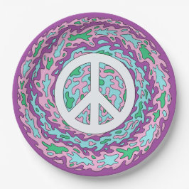 Psychedelic Peace Papieren Bordje