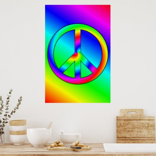 Psychedelic Peace Poster (Keuken)