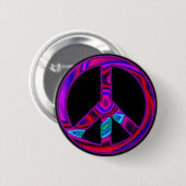 Psychedelic Peace Ronde Button 5,7 Cm (Voorkant /achterkant)