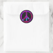 Psychedelic Peace Ronde Sticker (Tas)