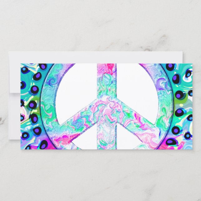 Psychedelic Peace Sign Abstract (Voorkant)