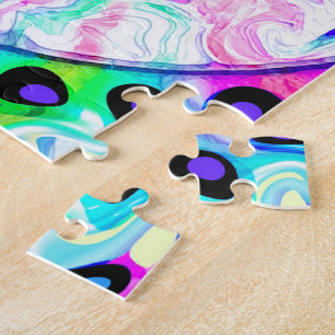 Psychedelic Peace Sign Abstract Legpuzzel