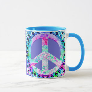 Psychedelic Peace Sign Abstract Mok