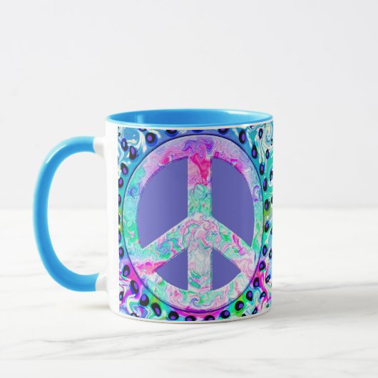 Psychedelic Peace Sign Abstract Mok (Links)