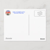 Psychedelic Peace Sign Briefkaart (Achterkant)