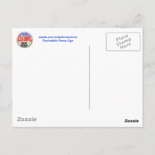 Psychedelic Peace Sign Briefkaart (Achterkant)