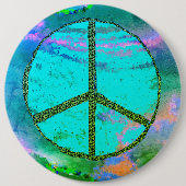 Psychedelic Peace Sign Colossal Button (Voorkant)
