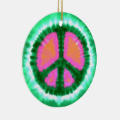 Psychedelic Peace Sign Kerstmis Keramisch Ornament (Rechts)