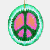 Psychedelic Peace Sign Kerstmis Keramisch Ornament (Links)