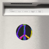 Psychedelic Peace Sign Magnet (Insitu (Vaatwasser))
