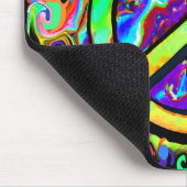 Psychedelic Peace Sign Muismat (Hoek)