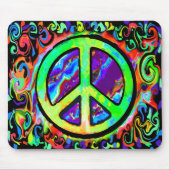 Psychedelic Peace Sign Muismat (Voorkant)
