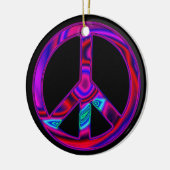 Psychedelic Peace Sign Ornament (Links)