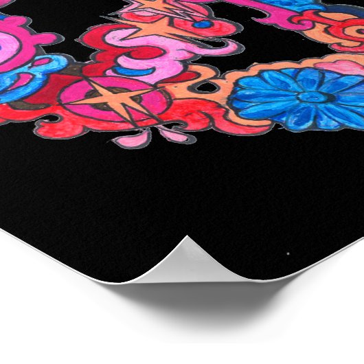 Psychedelic Peace Sign Poster (Hoek)