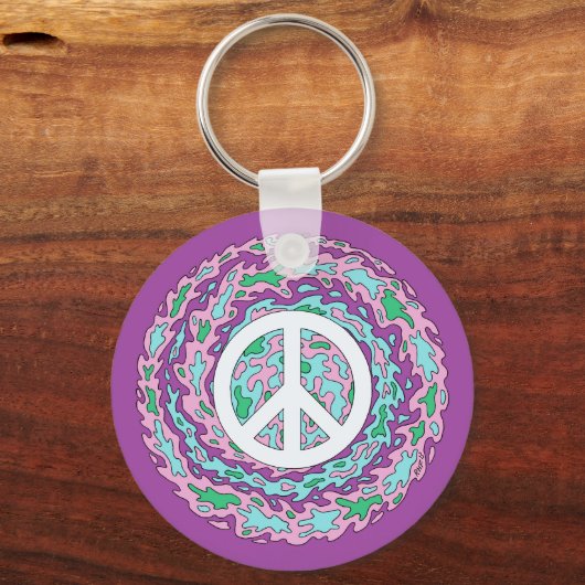 Psychedelic Peace Sleutelhanger (Achterkant)