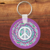 Psychedelic Peace Sleutelhanger (Voorkant)