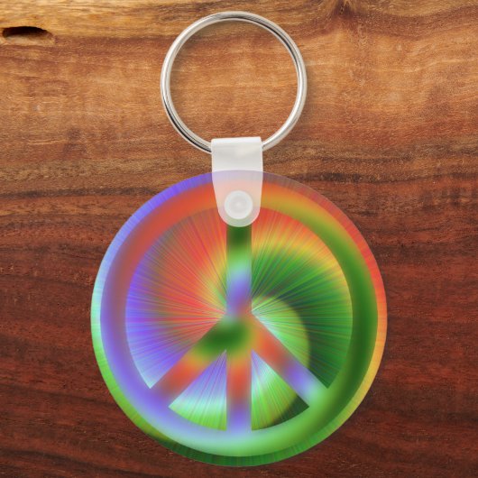 Psychedelic Peace Sleutelhanger (Voorkant)