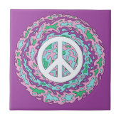 Psychedelic Peace Tegeltje (Voorkant)