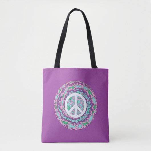 Psychedelic Peace Tote Bag (Voorkant)