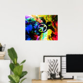 Psychedelic Peace Turtle Poster (Thuiskantoor)