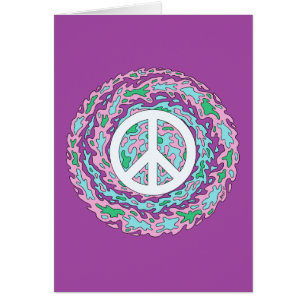 Psychedelic Peace Wenskaart
