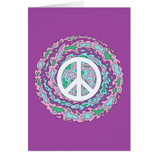 Psychedelic Peace Wenskaart (Voorkant)