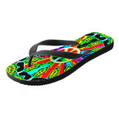 Psychedelic Peace Wheel Sandals Teenslippers (Schuin)