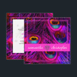 PSYCHEDELIC PEACOCK/AANPASBAAR HOT PINK BANNER KAART<br><div class="desc">PixDezines psychedelische pauw-veer in opwindroze / schokkende roze / fuschia.  

PAS DE FONT-GROOTTE AAN VOOR DE PINKBANNERACCENT.  Onze apolgy,  wegens veranderingen in ontwerphulpmiddel zazzle uitgevoerde doopvontgrootte is verschoven.

DIY achtergrondkleur,  bijsnijden,  lettertypen en kleuren van lettertypen.

Copyright © 2008-2016 PixDezines.com™ en PixDezines™ op zazzle.com. Alle rechten voorbehouden.</div>
