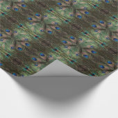 Psychedelic Peacock Wrapping Paper Cadeaupapier (Hoek)