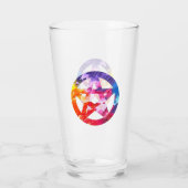 Psychedelic Pentacle Glass Glas (Achterkant)