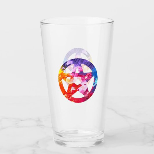 Psychedelic Pentacle Glass Glas (Voorkant)