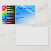 Psychedelic Piano Keyboard en Flowers Visitekaartje (Voorkant / Achterkant)