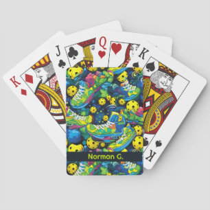 Psychedelic pickleballs pokerkaarten