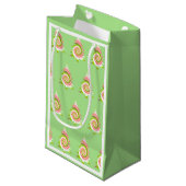 Psychedelic Pine Pattern Gift Bag Klein Cadeauzakje (Voorkant Gekanteld)